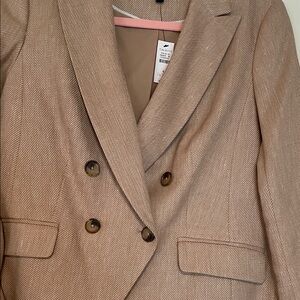 Talbots Women's Double-Breasted Beige-Tan Blazer